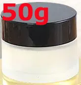 50g(Black Lid) 1 шт. X 5 г-50 г контейнер из матового стекла бутылка матовая банка для пищевых продуктов для косметический крем для лица бальзам для губ образец хранения домашнего использования с прокладкой - Цвет: 50g(Black Lid)