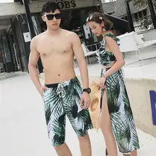 Парные пляжные шорты для бега, спортивные плавки для плавания, серфинга, мужские трусы, женские бикини, купальные костюмы