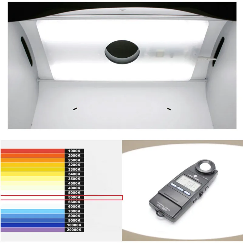 Caixa de Luz Kit para Fotografia K40 para 220 Sanoto-estúdio Fotográfico Profissional Portátil Mini Softbox - 110v ue Eua ru au - Image 6