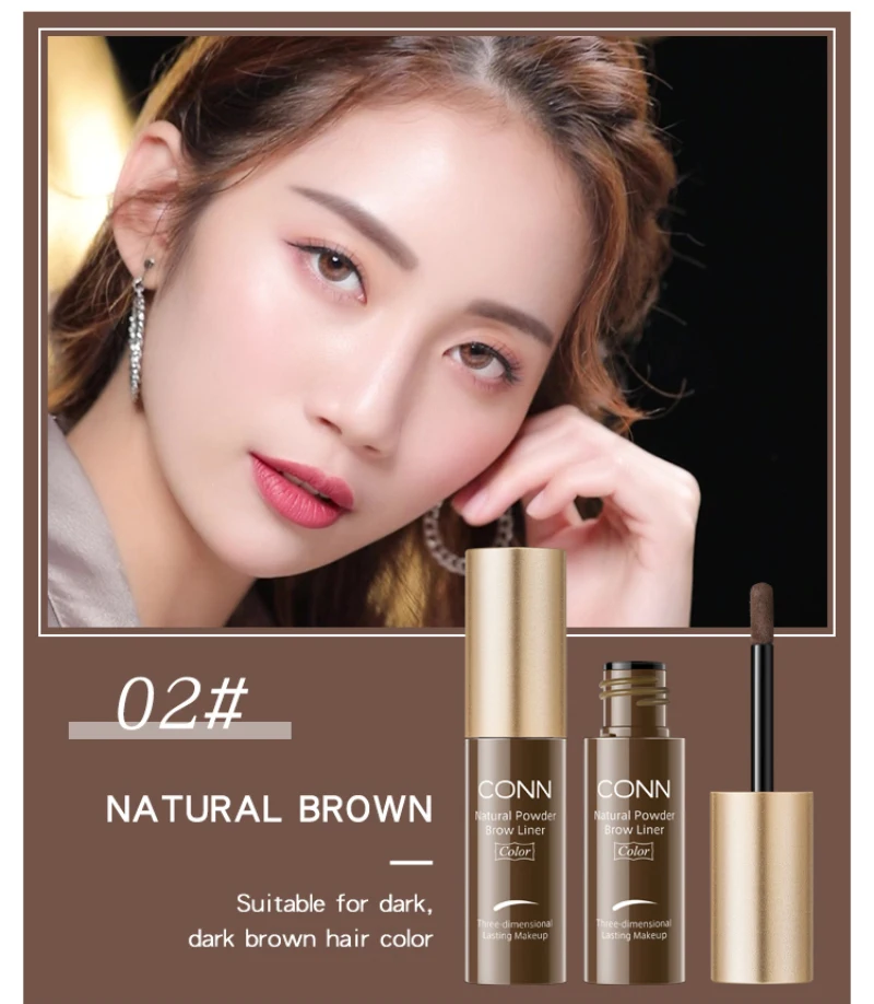 

CONN 3 Colors Tint Eyebrow Gel Natural Waterproof Makeup Eye Brow Pencil Powder With Brush Long-Lasting Eyebrow Enhancers TSLM2