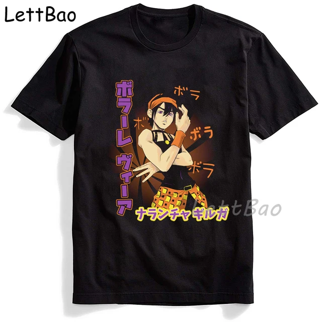 Hot-sale Jojos Bizarre Adventure Printed T Shirt Men Japanese Anime Male Tshirt Short Sleeve Funny T Shirts Black Tops&Tees 4