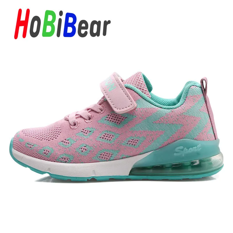 HOBIBEAR/Молодежные кроссовки для мальчиков; дизайнерская детская обувь для девочек на воздушной подушке; большая обувь для бега для мальчиков; Брендовые повседневные кроссовки для молодых девочек