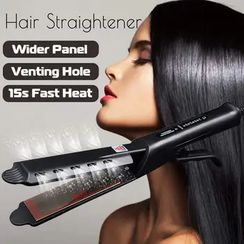 

Steam Hair Straightener Four-gear temperature adjustment Ceramic Tourmaline Widen panel Hair Iron Straighteners Flat Iron