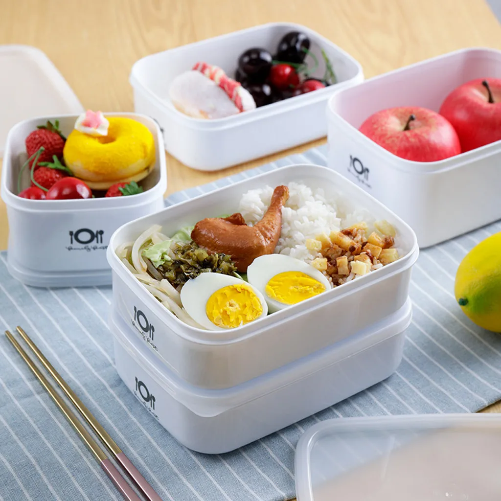 Microwave Bento Lunch Box Picnic Food Fruit Container Storage Box For Kids Adult 