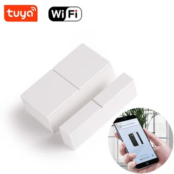 

Tuya Smart WIFI Magnetic Door Window Sensor Open Alarm Entry Alert Security Detector Remote Control Smart Life Alexa Google Home