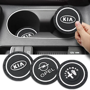 

1/2PCS Car Water Cup Bottle Holder Anti-slip Pad Mat Silica Gel For Chevrolet Ford Nissan Mitsubishi Skoda Fiat Mazda accessorie