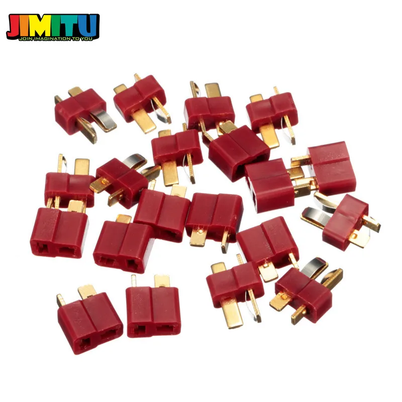 JIMITU 20 шт./10 пар Т образных разъемов для RC LiPo батареи вертолета мужской и женский