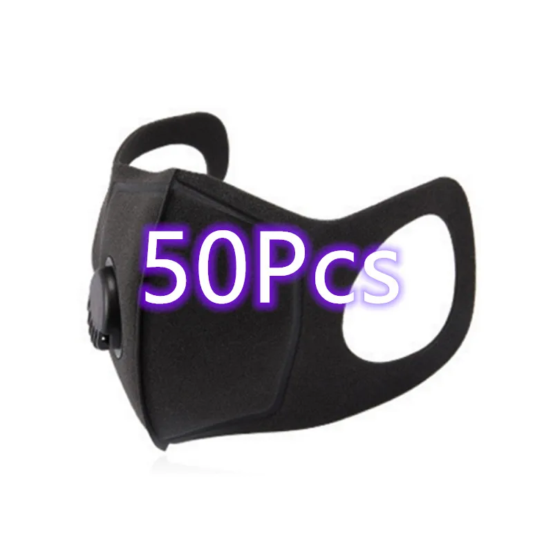 

50Pcs MFA PM2.5 Sponge Antibacterial Mask Dust-free comfort breathing filter Outdoor cycling black and white mask PK Ffp3 fpp3