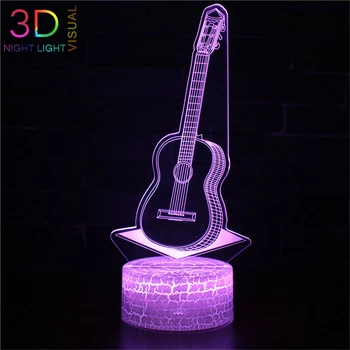 

ATOPH Violin 3D Night Light 16 Color Changing with Remote Control Musical Instrument LED Nightlight