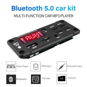 

Bluetooth 5.0 LED Display Infrared Button/Remote Control MP3 Decoder Board FM Radio TF USB AUX Audio Module for Car Speaker
