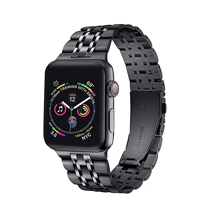 Женский мужской браслет из нержавеющей стали Brancelet ремешок для iwatch ремешок Apple Watch 40 мм 44 мм серия 4 3 2 1 38 мм 42 мм
