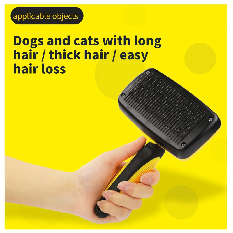 Self Clean Hair Dog Brush Slicker Comfortable Small Large Dog Comb Pet  Grooming Tools Cat Fits Various Hair Dog Brush Dog Stuff - AliExpress