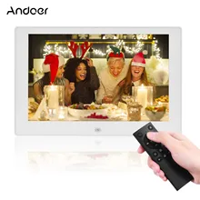 Andoer 1080P 10 дюймов цифровая фоторамка HD ips экран 1280*800 электронный альбом для фотографий рамка пульт управления видео/Музыка/будильник