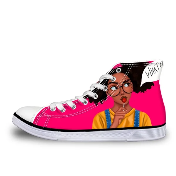 FORUDESIGNS/Модная женская парусиновая обувь с высоким берцем; Цвет Черный; женская обувь с мехом в африканском стиле; Вулканизированная обувь; дышащая обувь - Цвет: HK4133AK