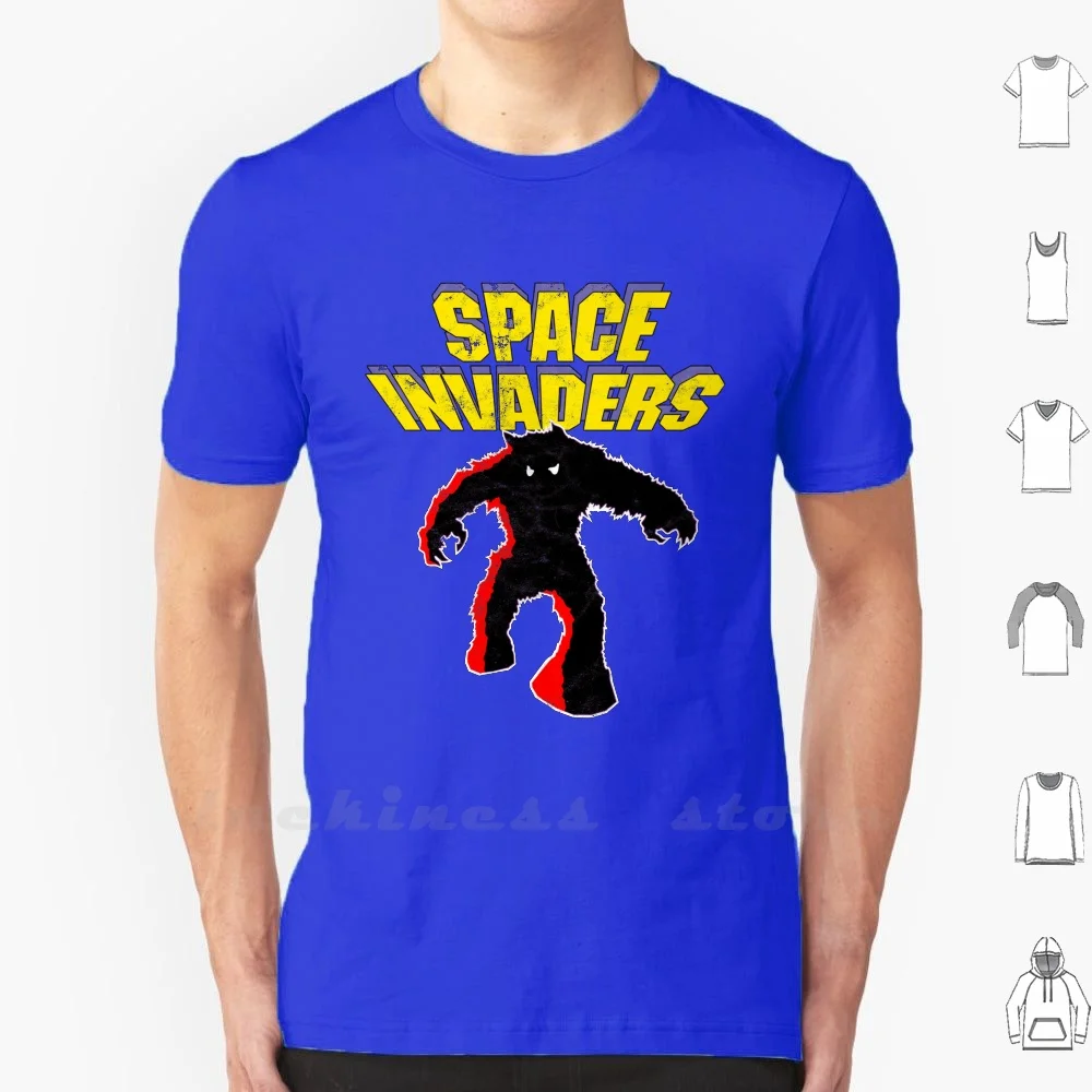 Space Invaders Retro Gaming T Shirt Big Size Space Invaders Retro Gaming 70S Gamer Gioco Per Computer Joystick Classico Nostalgia