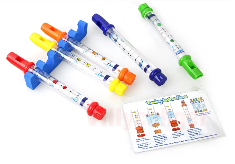 5 шт./1 компл. Ряд Новые дети Дети Красочные Водные флейты Ванна мелодии игрушка забавная музыка звук игрушка подарок