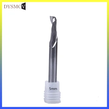 

One Flute Endmill 5mm Router Bits for Wood 1pcs HSS Spiral Tools Engraving Aluminum Cutter CNC Milling Cutting Tools