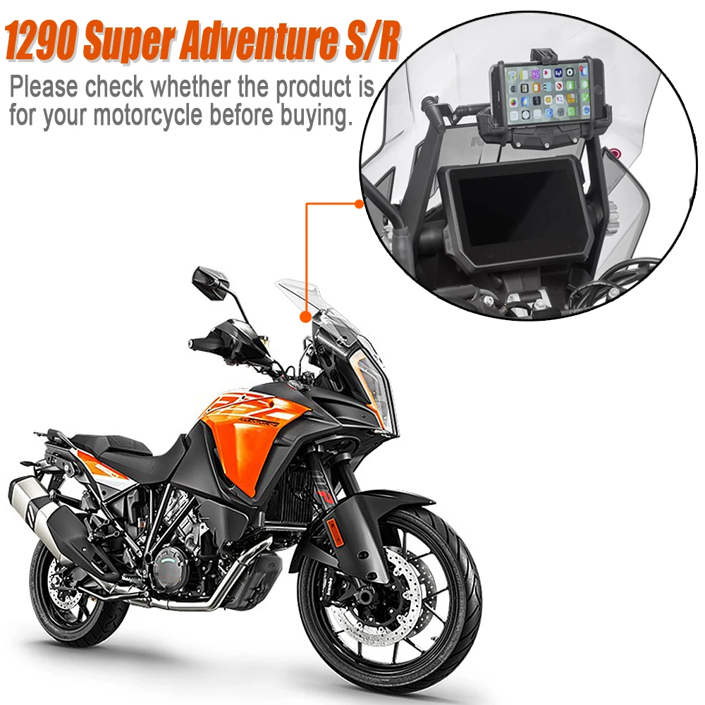 

Motorcycle GPS Smart Phone Navigation Mounting Bracket Adapter Holder Brand For 1290 Super Adventure S R 2017 - 2022 2021 2020