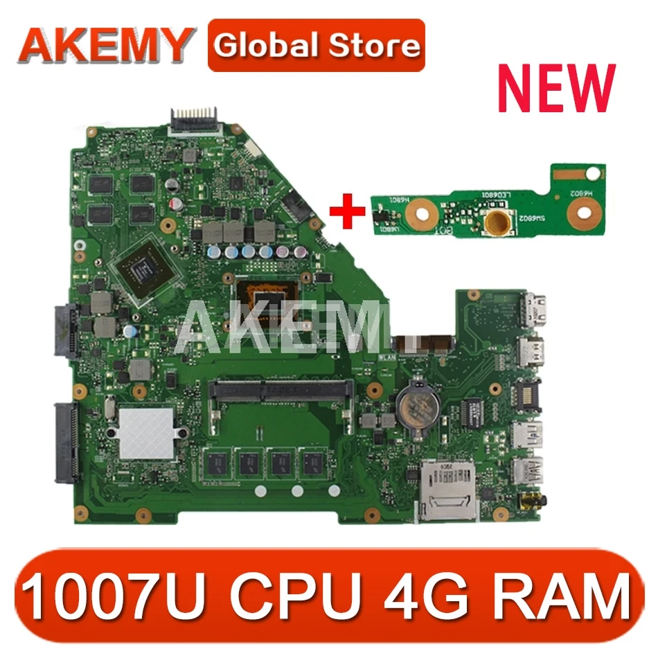 Akmey X550CC для ASUS X550CA R510C Y581C X550C X550CL материнская плата ноутбука 1007U CPU 4G RAM