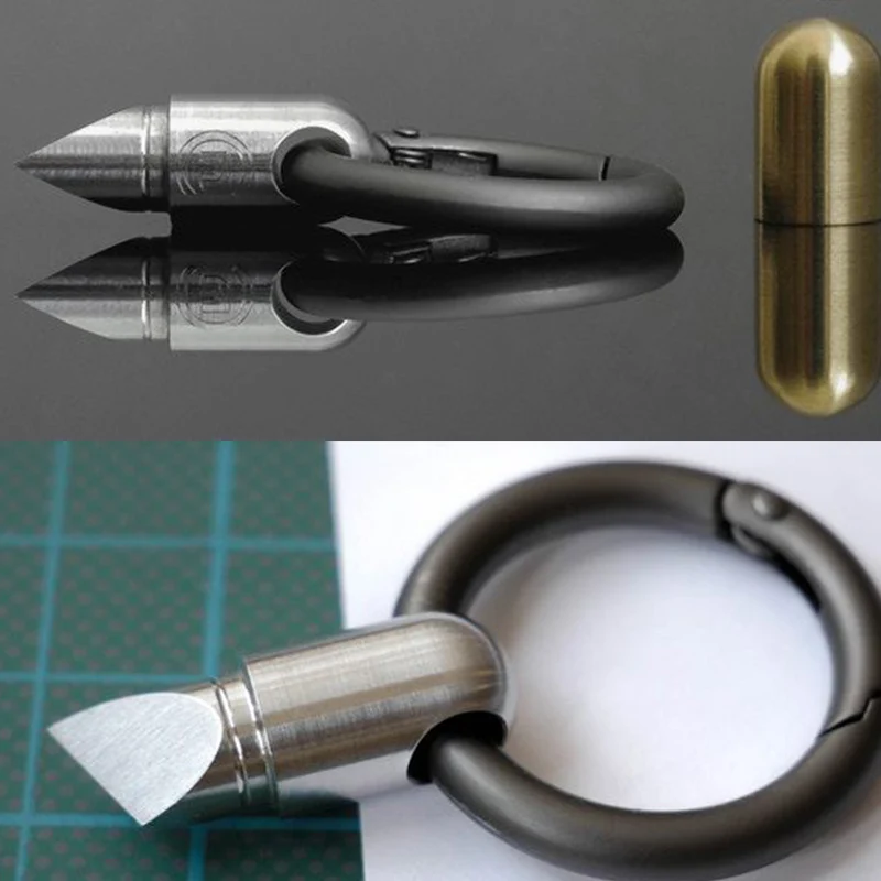 Режущий инструмент из нержавеющей стали многофункциональный EDC портативный мини кольцо для ключей в форме инструмента инструмент для изготовления подвесок капсульный нож крошечный режущий инструмент