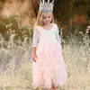 Vestidos niñas verano vestido 2022 marca espalda descubierta fiesta adolescente unicornio princesa vestido niños traje para niños ropa Rosa 2- 6 T ► Foto 3/6