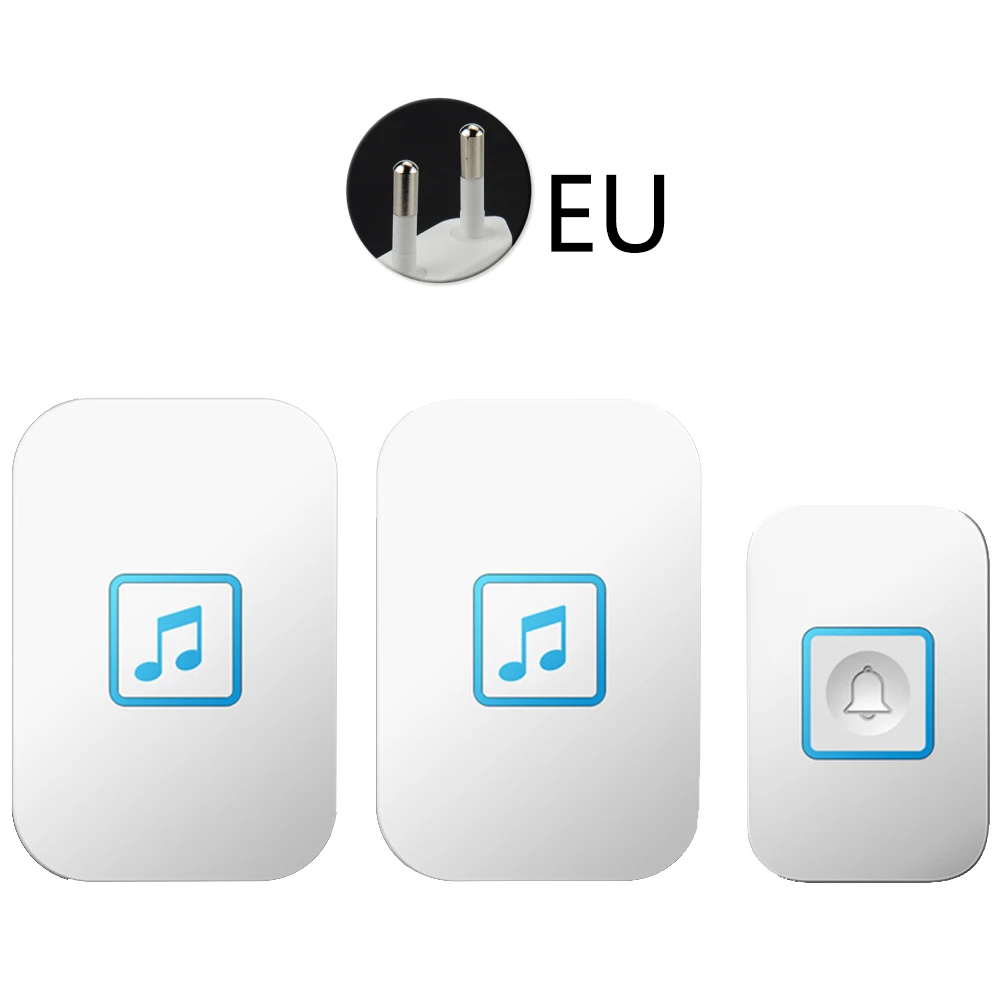

Security LED Indicator 60 Chimes Office Music Wireless Home Waterproof Doorbell Transmitter Receiver Adjustable Volume Practical