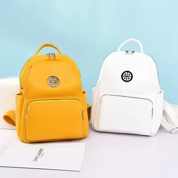 

2020 New Waterproof Pink Laptop Backpack Female Fashion Backpack For Women Men Polyester Solid Zipper Softback Shoulder Bags