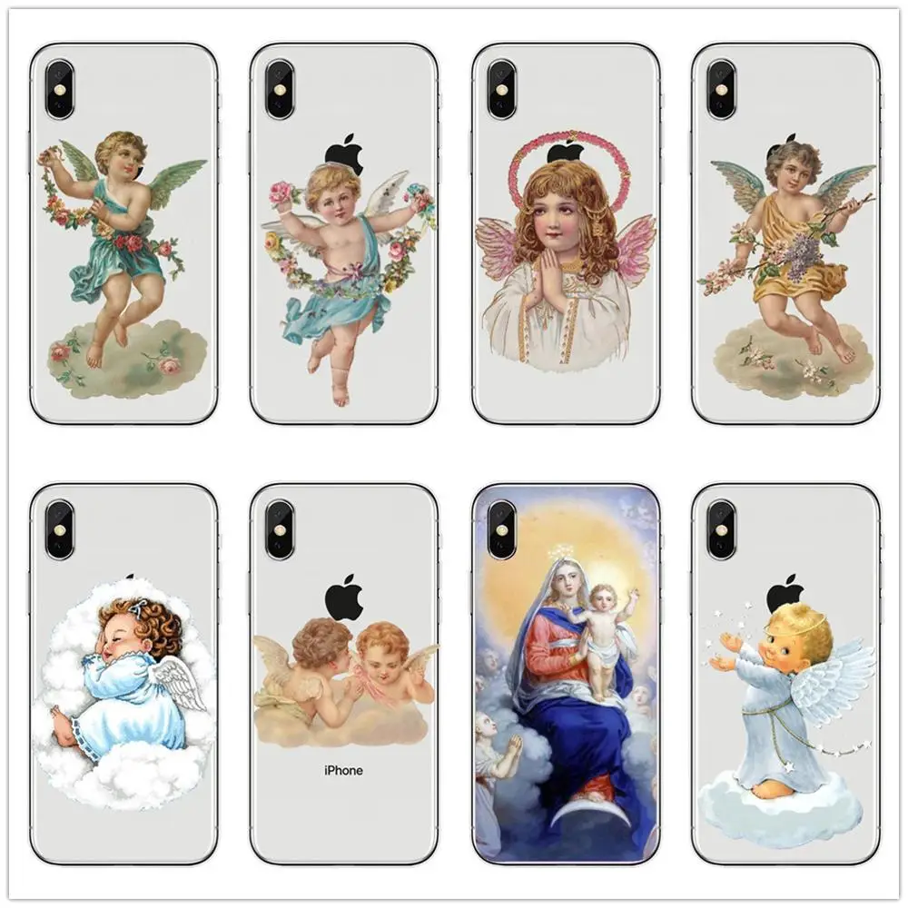 Beautiful and lovely baby Soft Silicone Phone Case For iPhone11Pro Max 6S 7 8 X XR XS Boy Girl Angel Baby Back Cover | Мобильные