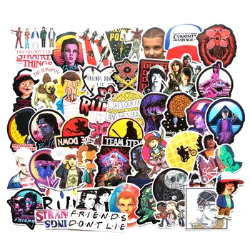 

TD ZW 50 Pcs/lot American Drama Stranger Things Laptop Stickers For Car Luggage Skateboard Motorcycle PVC Waterproof Sticker