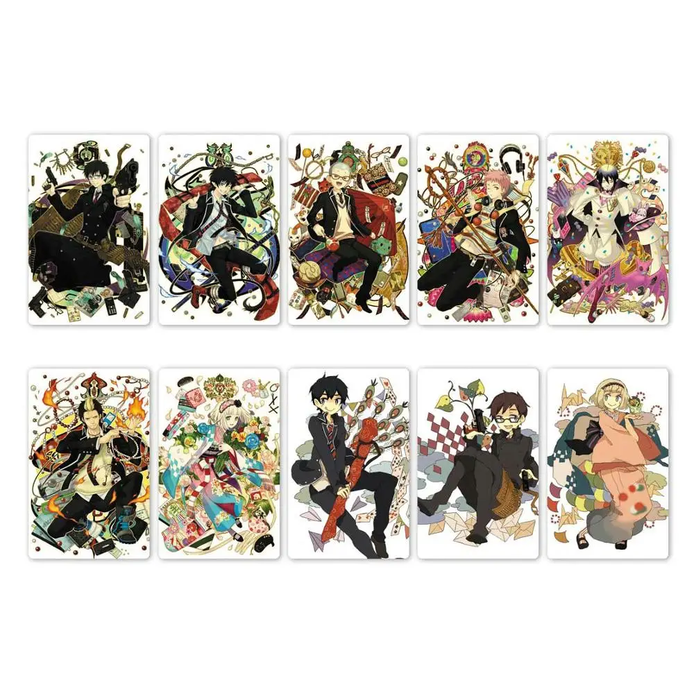 10 шт. Ao no Exorcist карта аниме наклейка s DIY Водонепроницаемая крапленая карта наклейка Дети стикерные игрушки коллекция подарок
