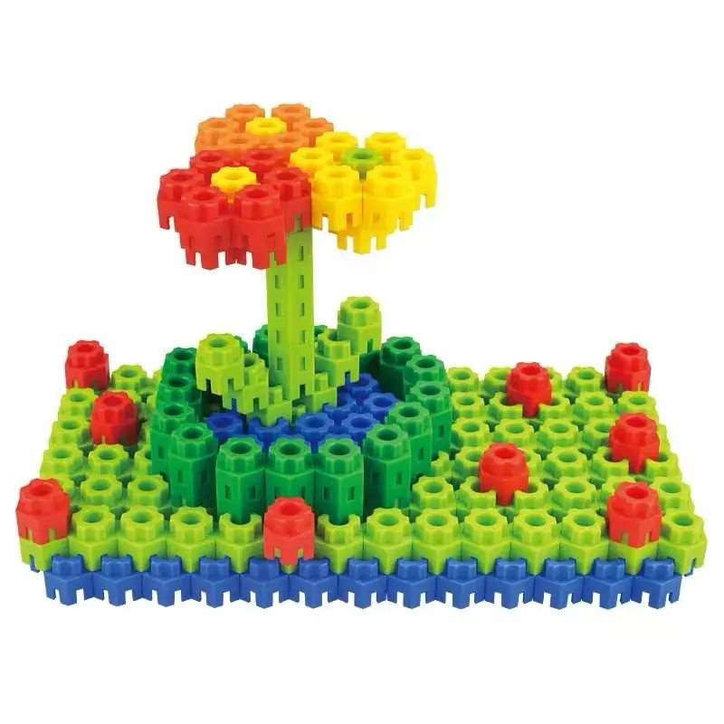 

139pcs large granule hexagonal building blocks 3-9 years old boy and girl Puzzle Children Toy Gift