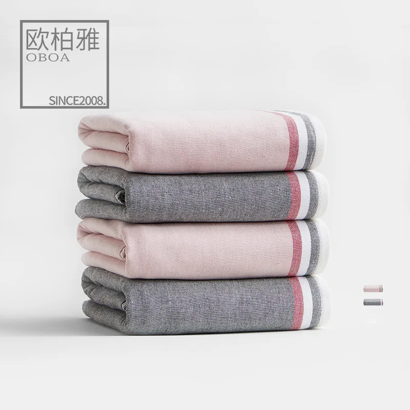 

[Factory Goods] ober ya 480g Pierre Life Bath Towel Thick Pure Cotton Gauze Bath Towel Adult Wrap