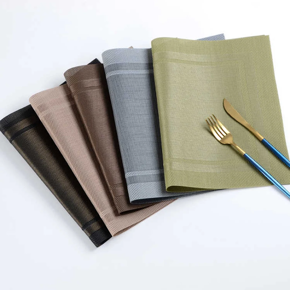 

1 PCS Anti-skid And Heat-insulation PVC Placemat For Dining Table Non-slip Table Mat Kitchen Accessories
