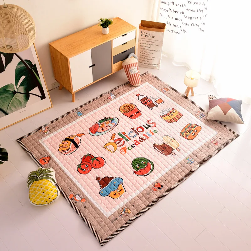 Детская мозаика игровой коврик Детский ковер детские игрушки 145X195X1,5 см машинные моющиеся коврики для гостиной Противоскользящий ковер для спальни - Цвет: 13