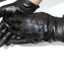 Зимние теплые перчатки из овечьей кожи с бабочкой; женские перчатки из натуральной овчины