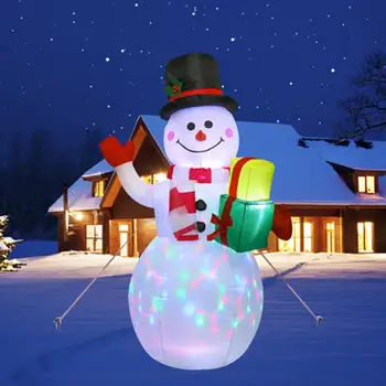 

Snowman Gift Package US Plug Inflatables Snowman Christmas Toy Hotel Giant Drop Ornaments Home Decoration Inflatable Cute
