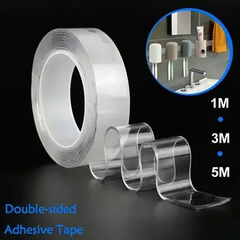 

Nano Invisible Adhesive Nano Adhesive Tape Seamless Tape Reusable Sturdy Transparent 1M/3.0M/5M Kitchen Tools Washable Key