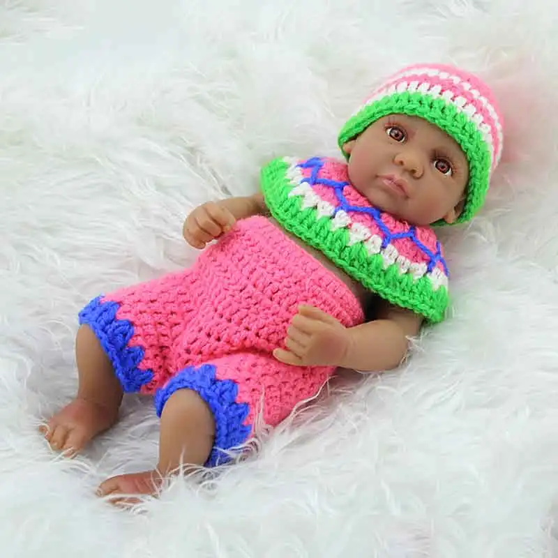 NPKDOLL афро американском стиле черный перерожденные куклы Младенцы силиконовые 10