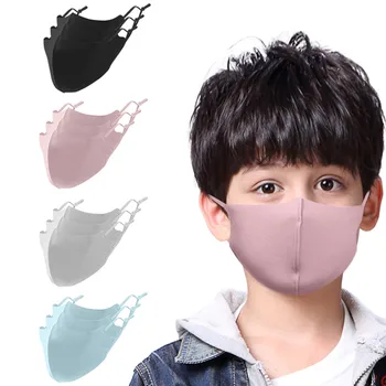 

3PCs Kids Boys Girls Children Cotton Washable Adjustable Soild maske Anti-droplets Splash-proof Filter Windproof maske 520