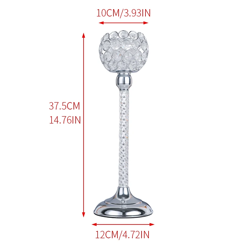 Хрустальный подсвечник, подсвечники кофейный, обеденный столик, центральные Металлические Свадебные подсвечники, украшение на Рождество, Хэллоуин, CH074