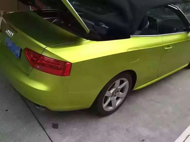 Lemon Green Metallic Vinyl Film Sticker-10