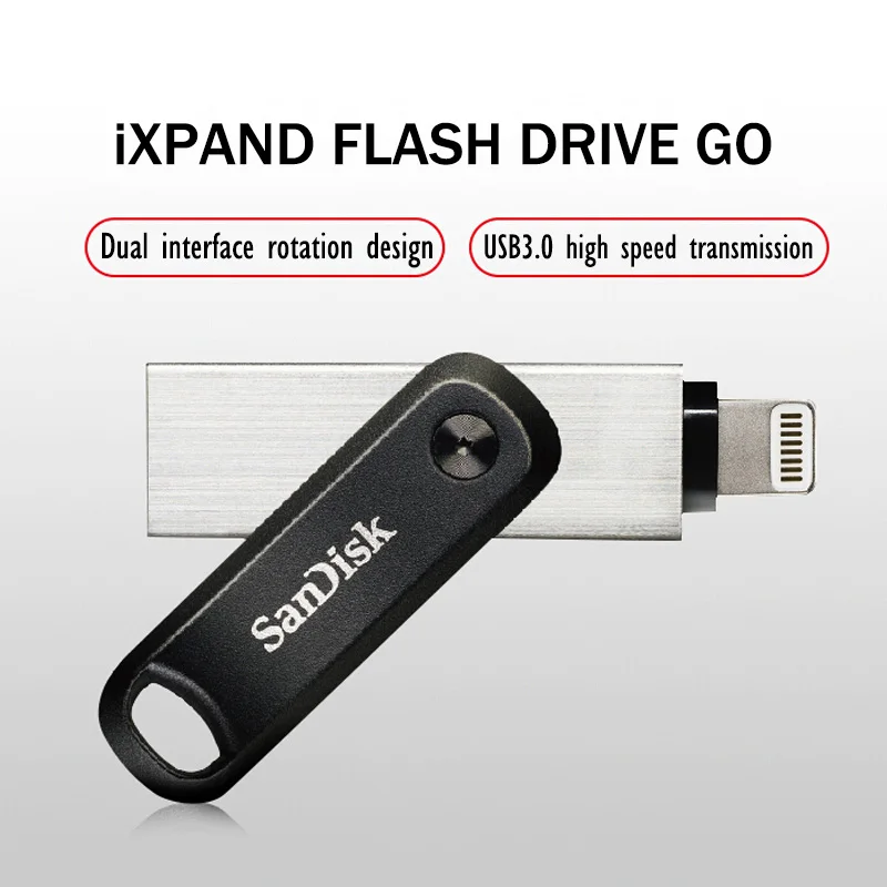 SanDisk USB флеш-накопитель SDIX60N iXPand OTG разъем Lightning USB3.0 256 ГБ 128 ГБ Флешка MFi для iPhone и iPad