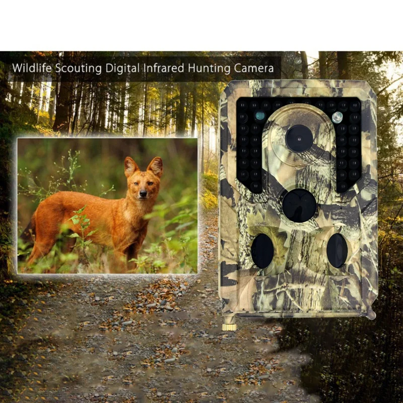 

PR400 Trail Camera 12MP 1080P 3 Sensor Heads 34 LEDs Infrared Hunting Camera Night Vision Wildlife Trail Cameras