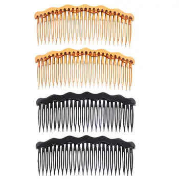 

4pcs Hair Combs Durable Plastic Simple Practical Teeth Combs Hair Combs for Ladies Women Girls Kids