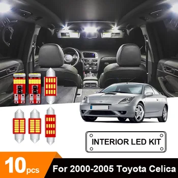 

10 x White Canbus LED Light Reading Dome Trunk Glove Box Light Bulbs Package Kit For 2000-2005 Toyota Celica License Plate Light