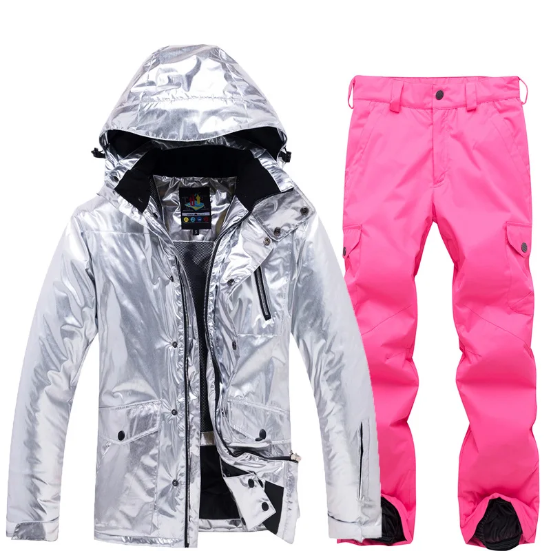 

Winter Waterproof Women Skiing Suits Hoodies Jacket Overalls Woman Snow Sets Snowboarding Female Sport Costume Ladies Clothes