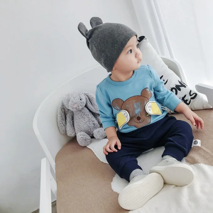 Mini Babe City/Новые Осенние товары; большие брюки для младенцев с принтом героев мультфильмов; Брендовая детская одежда; детские брюки