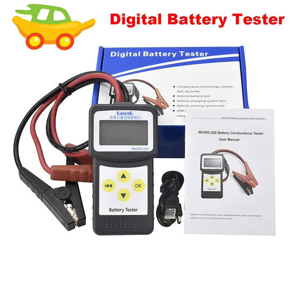 

MICRO-200 Automotivo Battery Digital CCA Battery Analyzer Vehicle Car Battery Tester 12V Diagnostic Tool