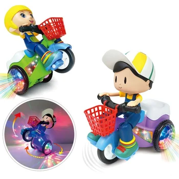 

Children's Electric Stunt Tricycle Music Colorful Lights 360 Degree Rotating Light Kids Toys Car Birthday Christmas Gifts