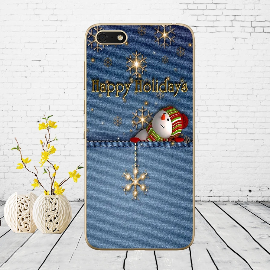 7 308DD happy New Year merry Christmas Soft Silicone Cover Case for Huawei honor 9 10 Lite 7A 5.45 7a pro 7c 5.7 inch 7x 8x case - Цвет: 7